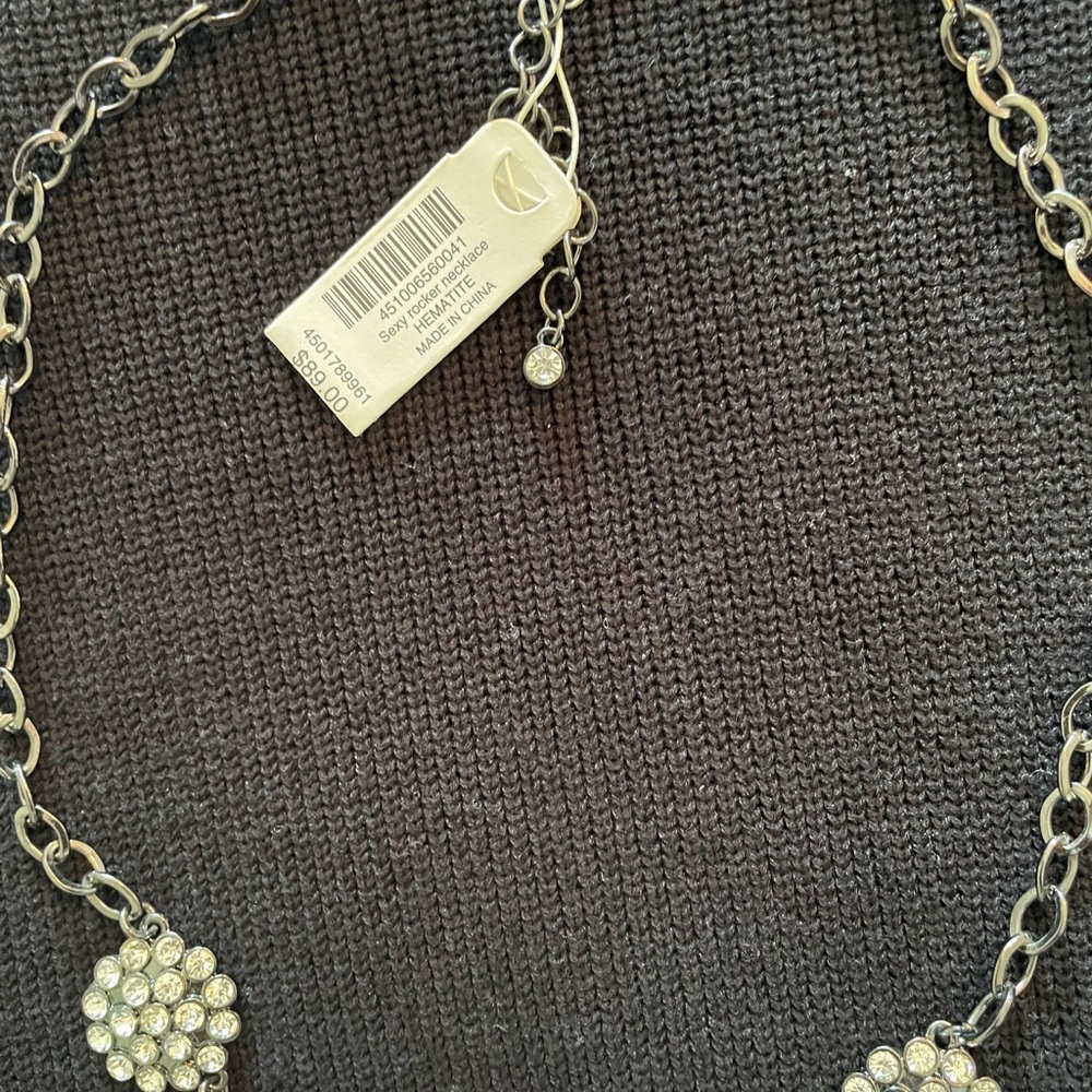 Boston Proper Rhinestone Dangle Necklace - Picture 3 of 3
